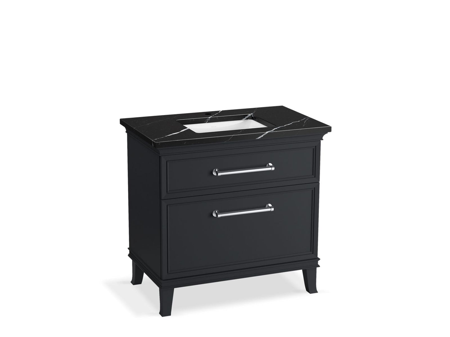 KOHLER K-CM33559-BD3-XEC 36" bathroom vanity cabinet with sink and quartz top  -  Slate Grey