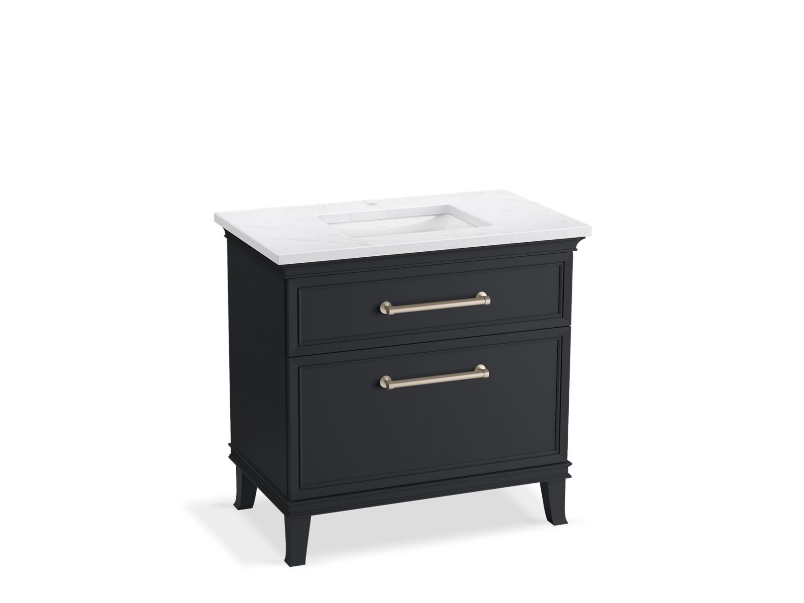 KOHLER K-CM33559-BD3-XTN 36" bathroom vanity cabinet with sink and quartz top  -  Slate Grey