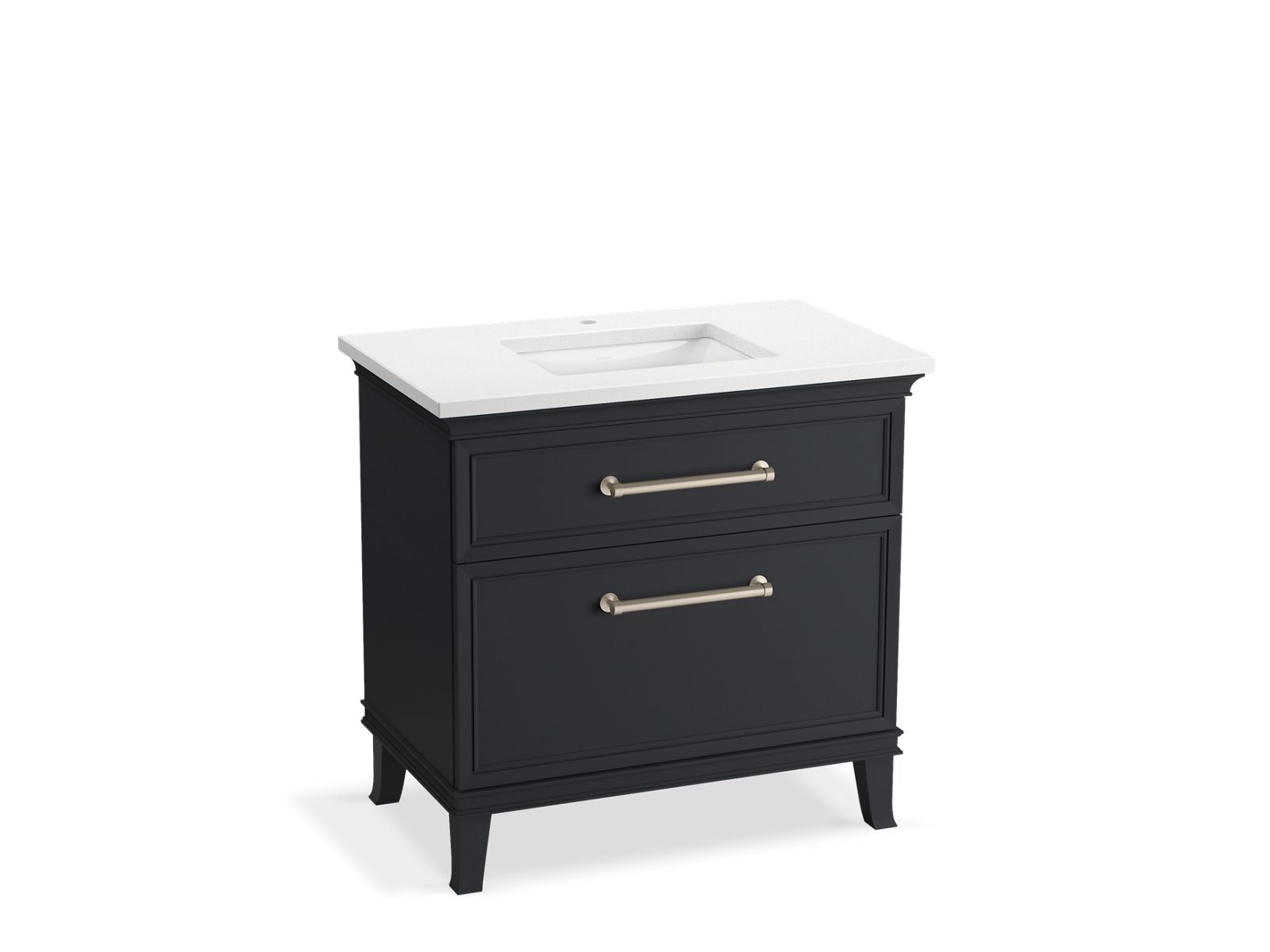 KOHLER K-CM33559-BD3-XWN 36" bathroom vanity cabinet with sink and quartz top  -  Slate Grey