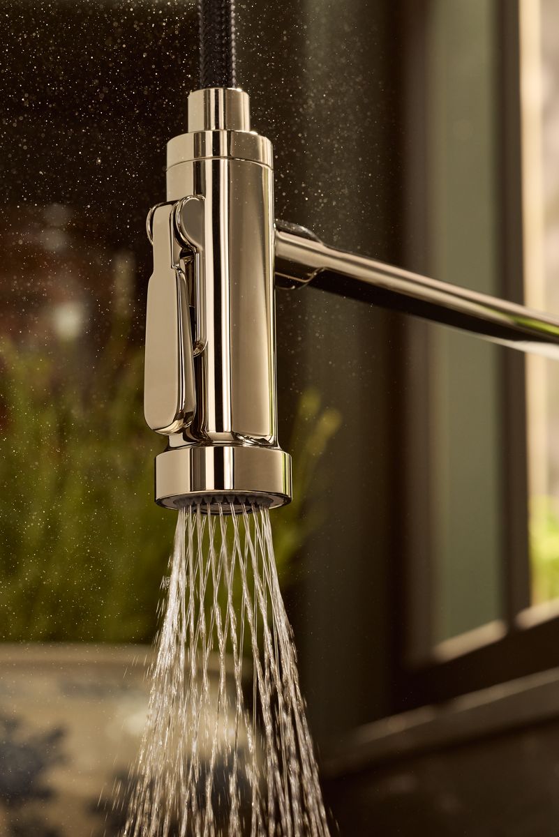 KOHLER K-28360-2MB Edalyn By Studio Mcgee Semi-Professional Kitchen Sink Faucet With Two-Function Sprayhead - Vibrant Brushed Moderne Brass