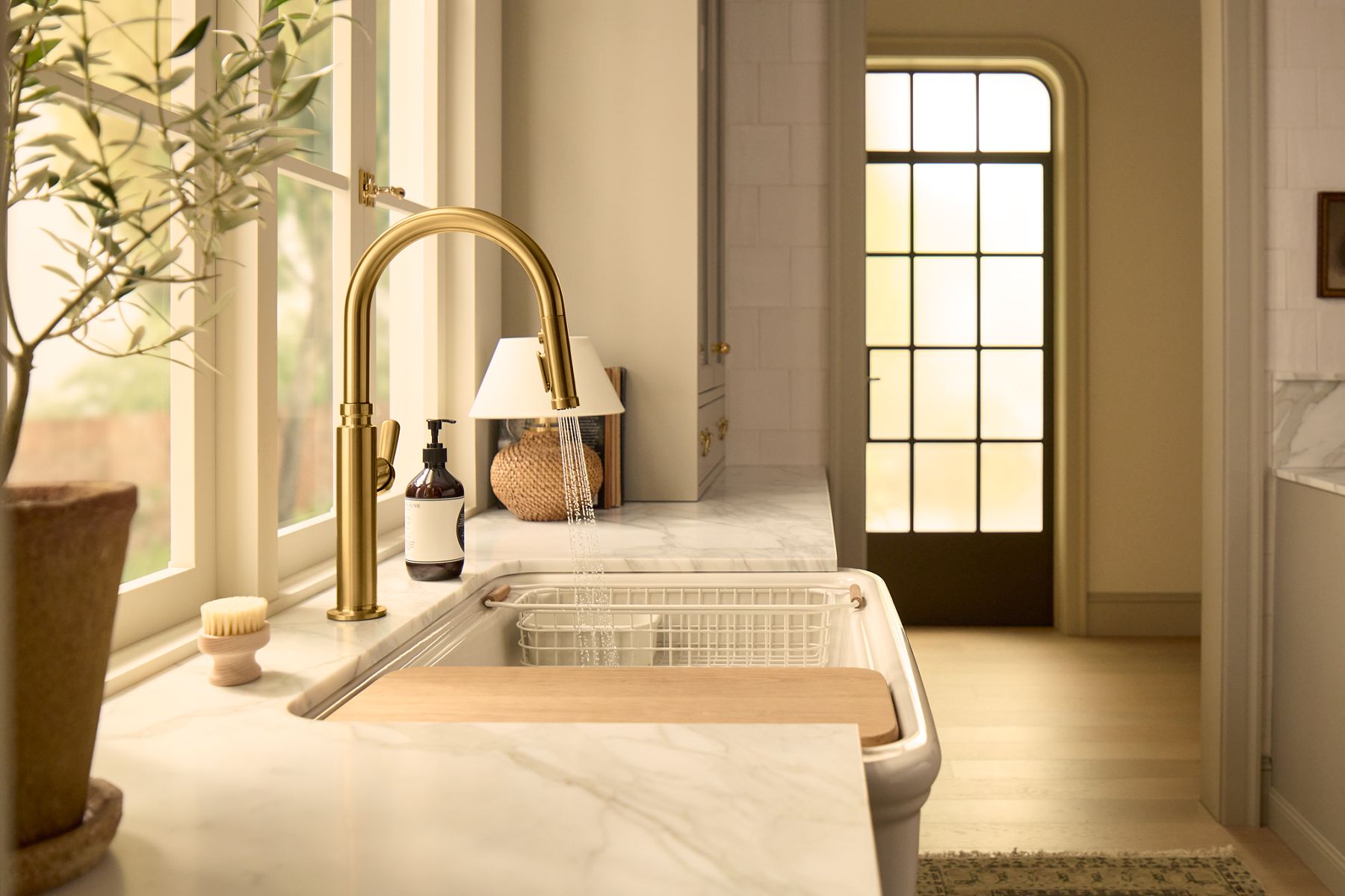 KOHLER K-36250-PC-0 Audrine By Studio Mcgee 35-1/2" Undermount Single-Bowl Farmhouse Workstation Kitchen Sink - White