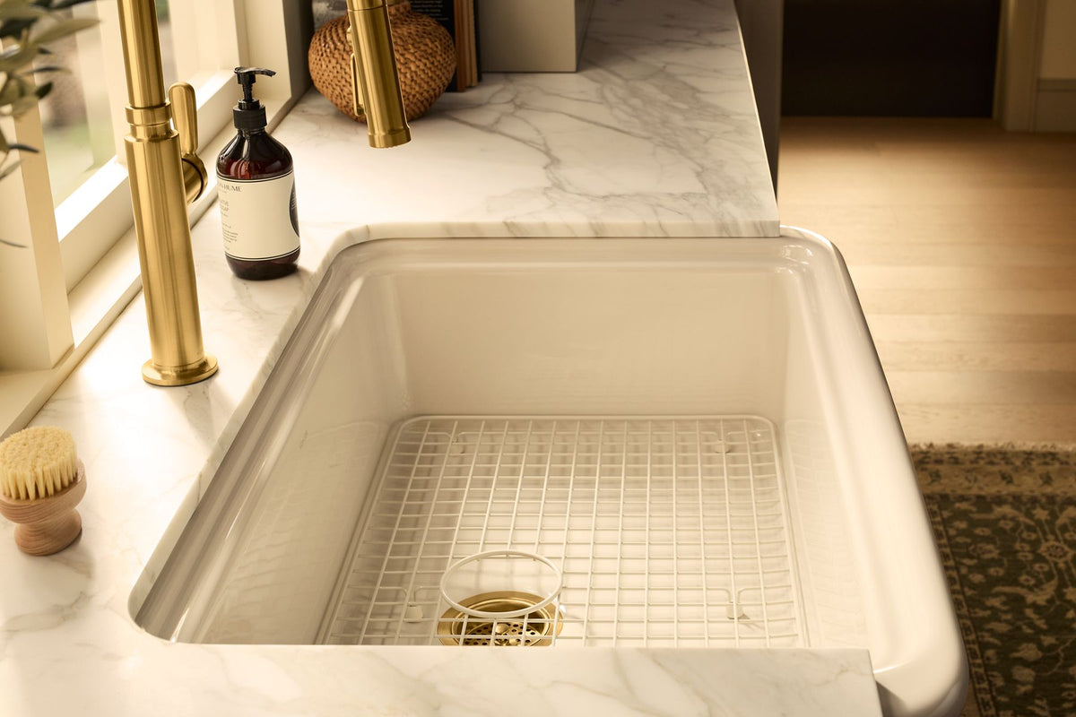 KOHLER K-36251-0 Audrine By Studio Mcgee 32-1/2" Undermount Single-Bowl Farmhouse Kitchen Sink - White