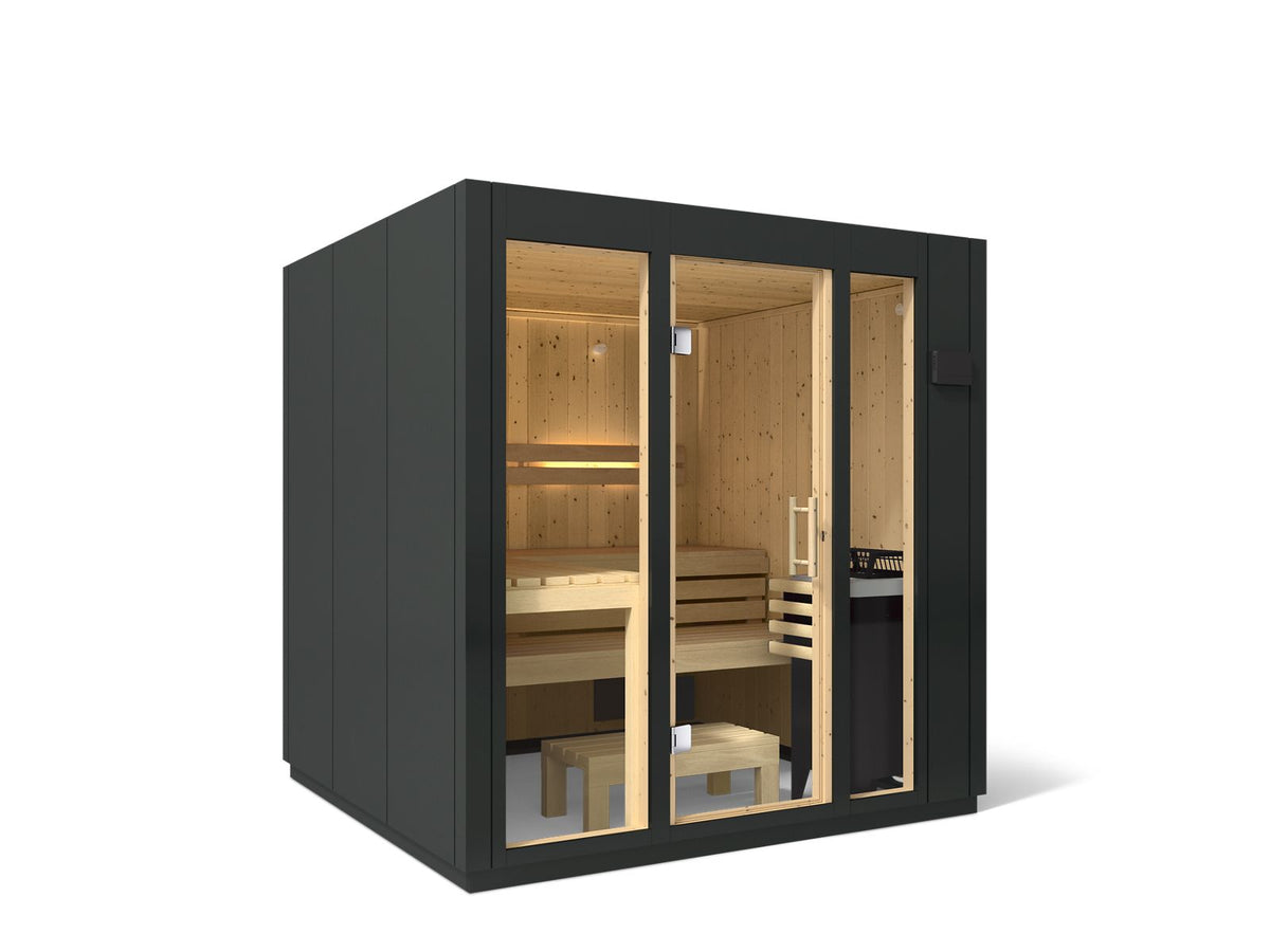 KOHLER K-39950-0FNC-CGS C1 Five-Person Indoor Sauna - Graphite Grey