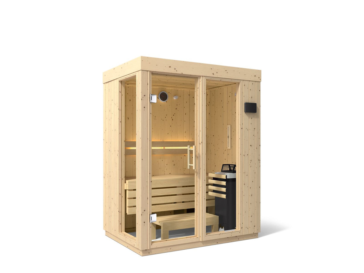 KOHLER K-38440-0FNC-SPS C1 Two-Person Indoor Sauna - Scandinavian Spruce