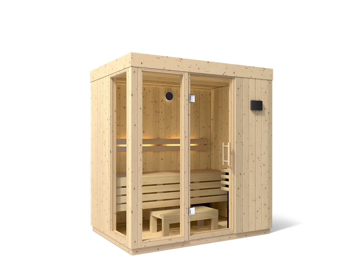 KOHLER K-38441-1FNC-SPS C1 Three-Person Indoor Sauna With Floor - Scandinavian Spruce