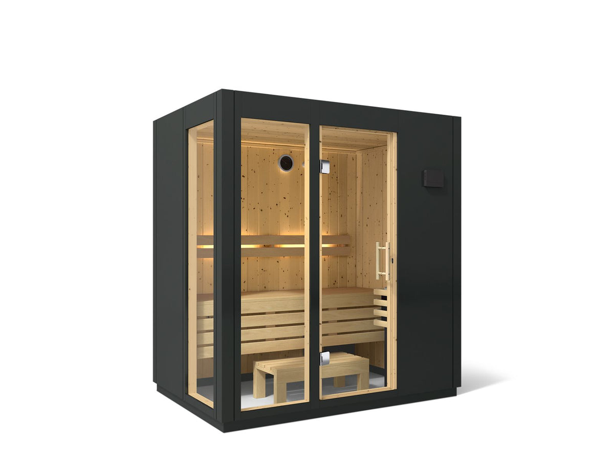 KOHLER K-39951-0FNC-CGS C1 Three-Person Indoor Sauna - Graphite Grey