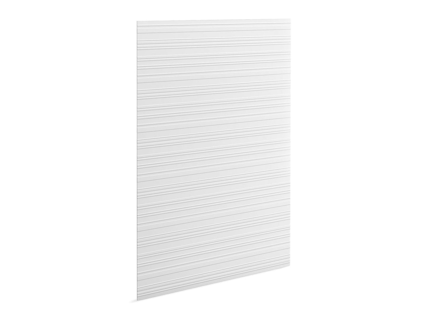 KOHLER K-39438-T08-HW1 Stoneridge 96" x 60" shower back wall with linear design - Honed White