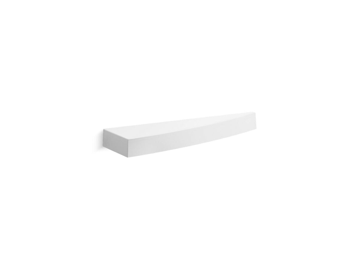 KOHLER K-39443-RWM-HW1 Stoneridge Shaving Ledge/Footrest, Right Wall-Mount - Honed White
