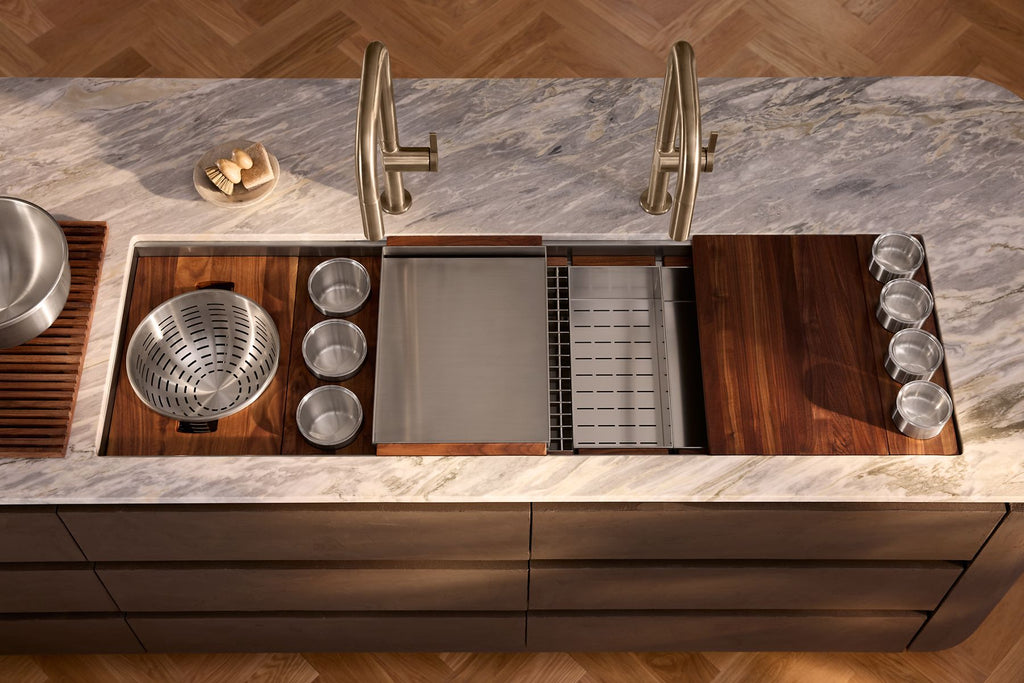 KOHLER K-37905-NA Synthos 69-3/4" Undermount Single-Bowl Kitchen Sink - Stainless Steel
