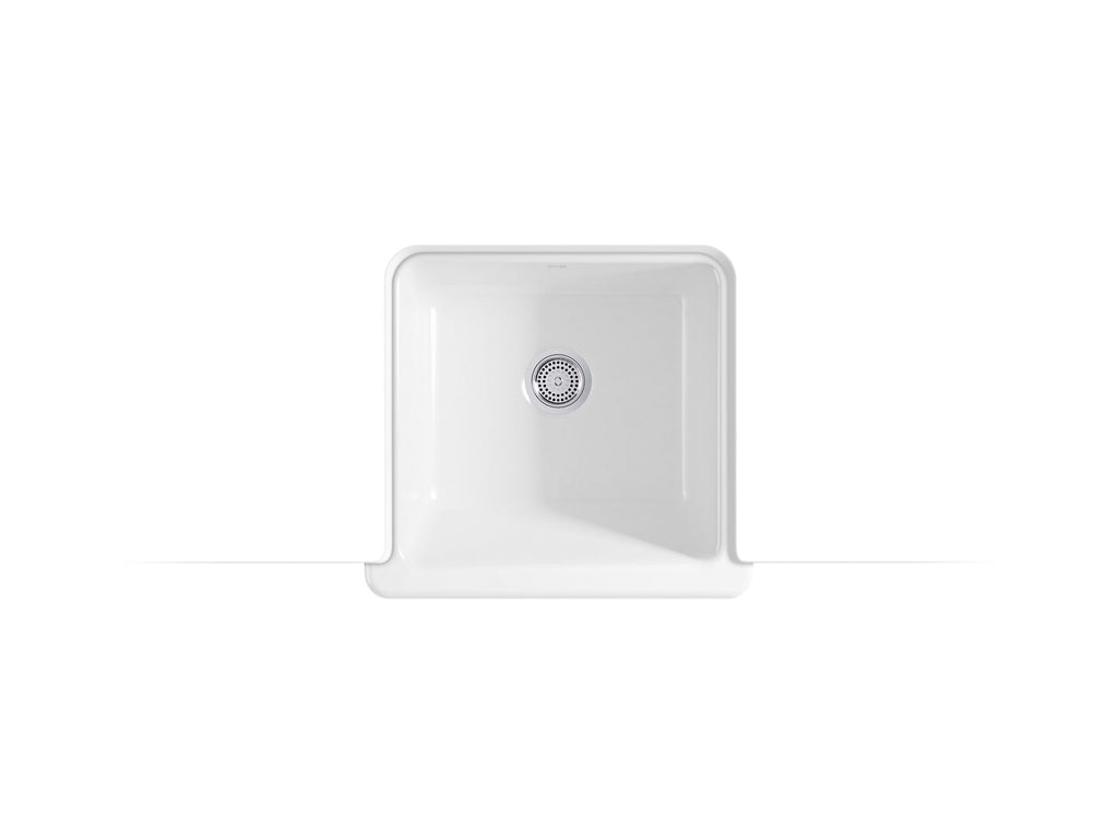 KOHLER K-5664-95 Whitehaven 23-1/2" Undermount Single-Bowl Farmhouse Kitchen Sink - Ice Grey
