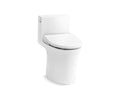 KOHLER K-1381-TBHHC-0 Veil Hidden Cord One-Piece Elongated Toilet With Skirted Trapway, Dual-Flush - White