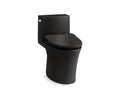 KOHLER K-1381-TBHHC-7 Veil Hidden Cord One-Piece Elongated Toilet With Skirted Trapway, Dual-Flush - Black Black