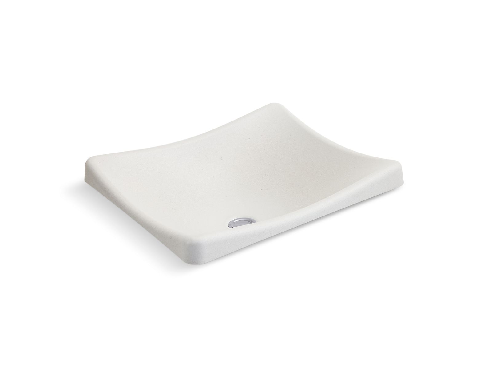 KOHLER K-41180-N-EGS Wastelab Demilav 17-3/4" Rectangular Vessel Bathroom Sink, No Overflow - Eggshell