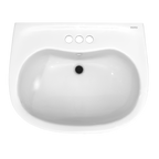 TOTO LPT242.4G#01 Prominence Oval Basin Pedestal Bathroom Sink With Cefiontect For 4 Inch Center Faucets - Cotton White