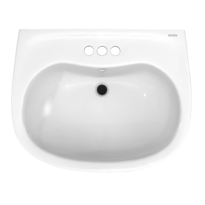 TOTO LPT242.4G#01 Prominence Oval Basin Pedestal Bathroom Sink With Cefiontect For 4 Inch Center Faucets - Cotton White