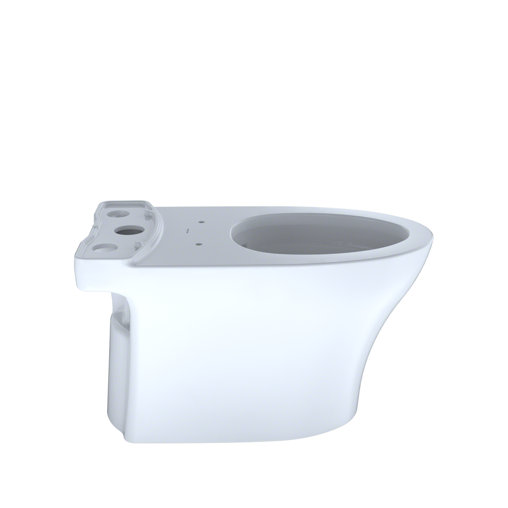 TOTO CT446CEFGN#01 Aquia Iv Elongated Universal Height Skirted Toilet Bowl With Cefiontect - Cotton White
