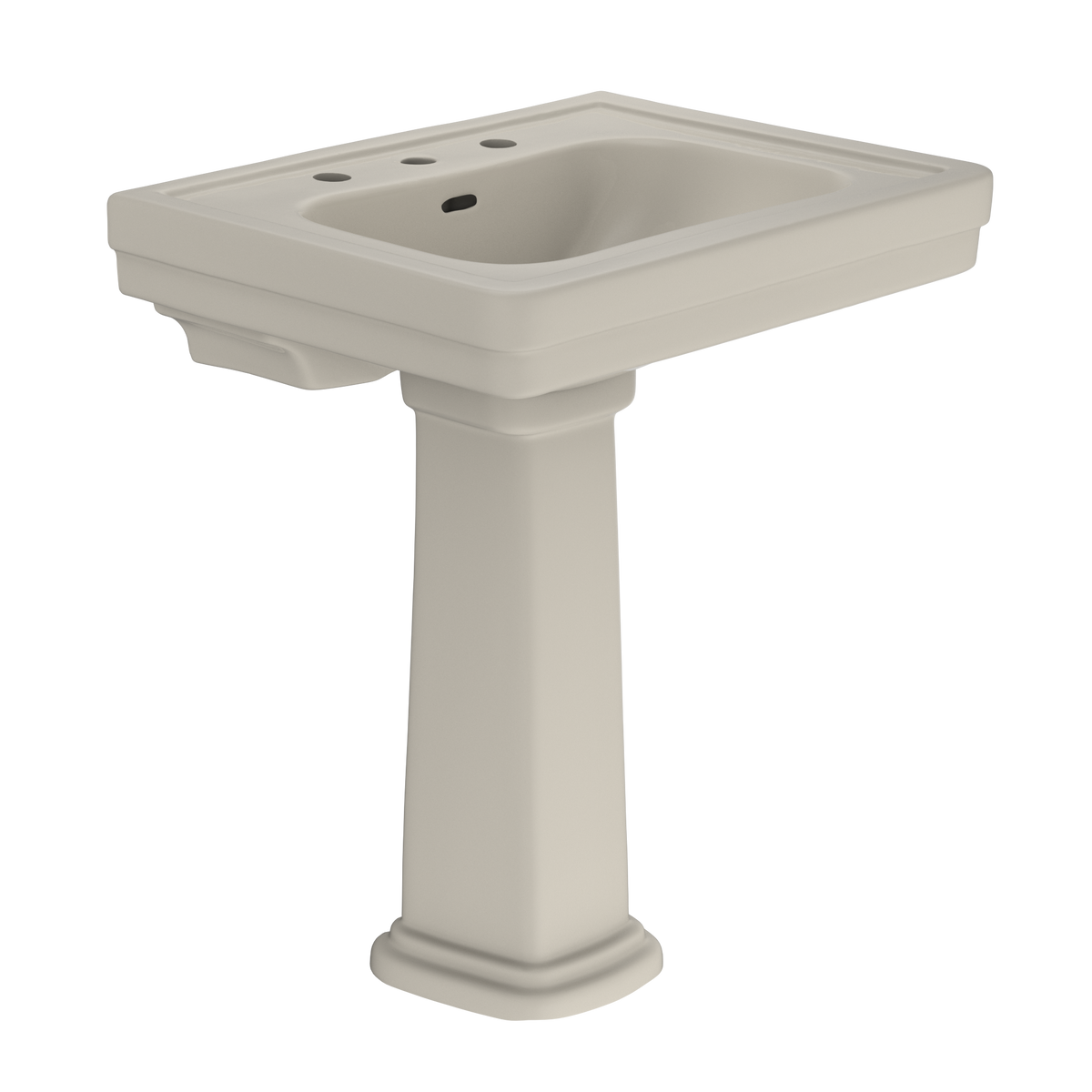 TOTO LPT530.8N#03 Promenade 27-1/2" X 22-1/4" Rectangular Pedestal Bathroom Sink For 8 Inch Center Faucets - Bone