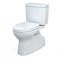 TOTO MS474124CUFG#01 Vespin II 1G Two-Piece Elongated 1.0 GPF Universal Height Toilet with CEFIONTECT and SS124 SoftClose Seat , Cotton White