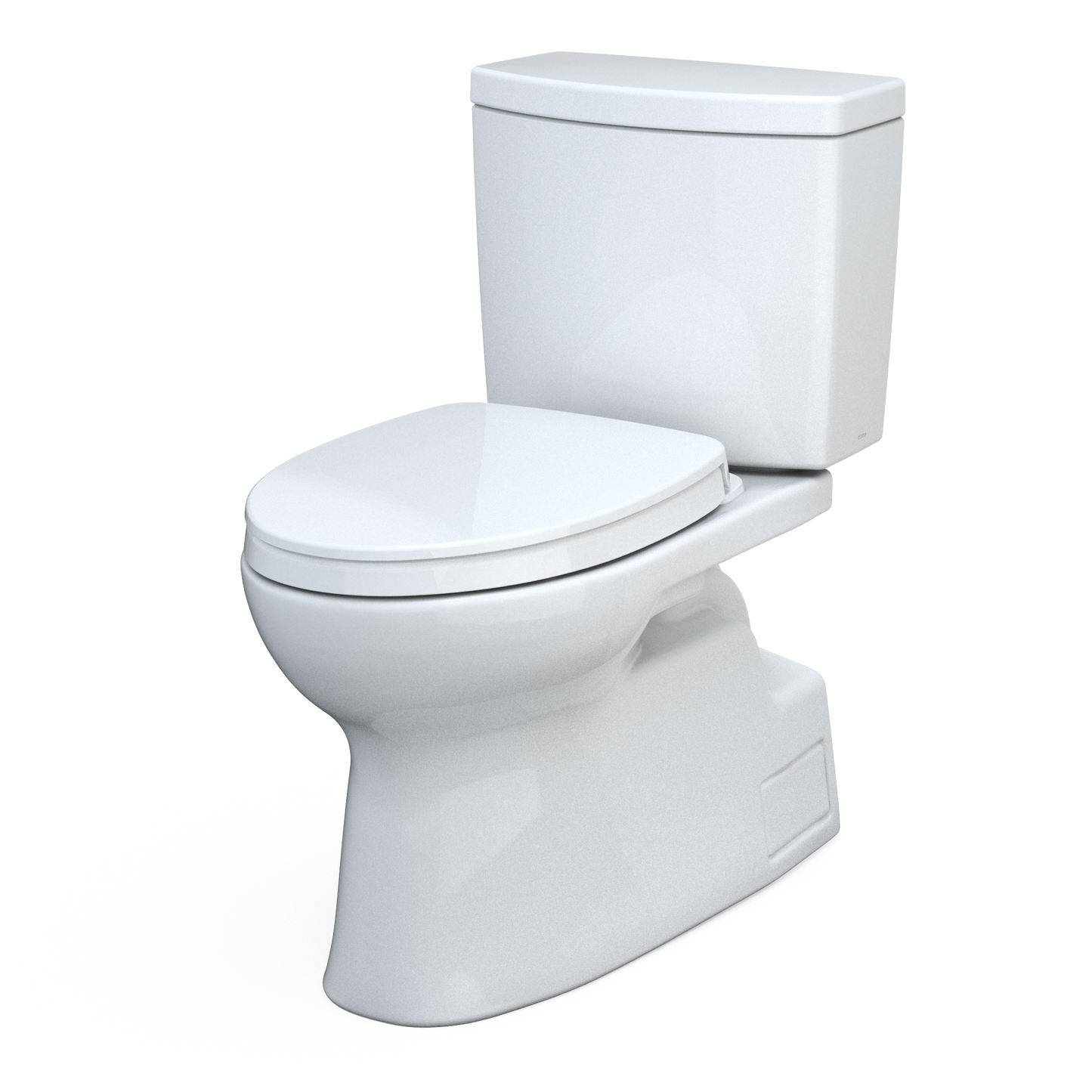 TOTO MS474124CUFG#01 Vespin II 1G Two-Piece Elongated 1.0 GPF Universal Height Toilet with CEFIONTECT and SS124 SoftClose Seat , Cotton White