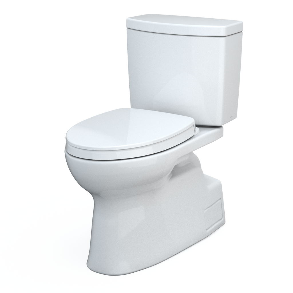 TOTO MS474124CUFG#01 Vespin Ii 1G Two-Piece Elongated 1.0 Gpf Universal Height Toilet With Cefiontect And Ss124 Softclose Seat - Cotton White