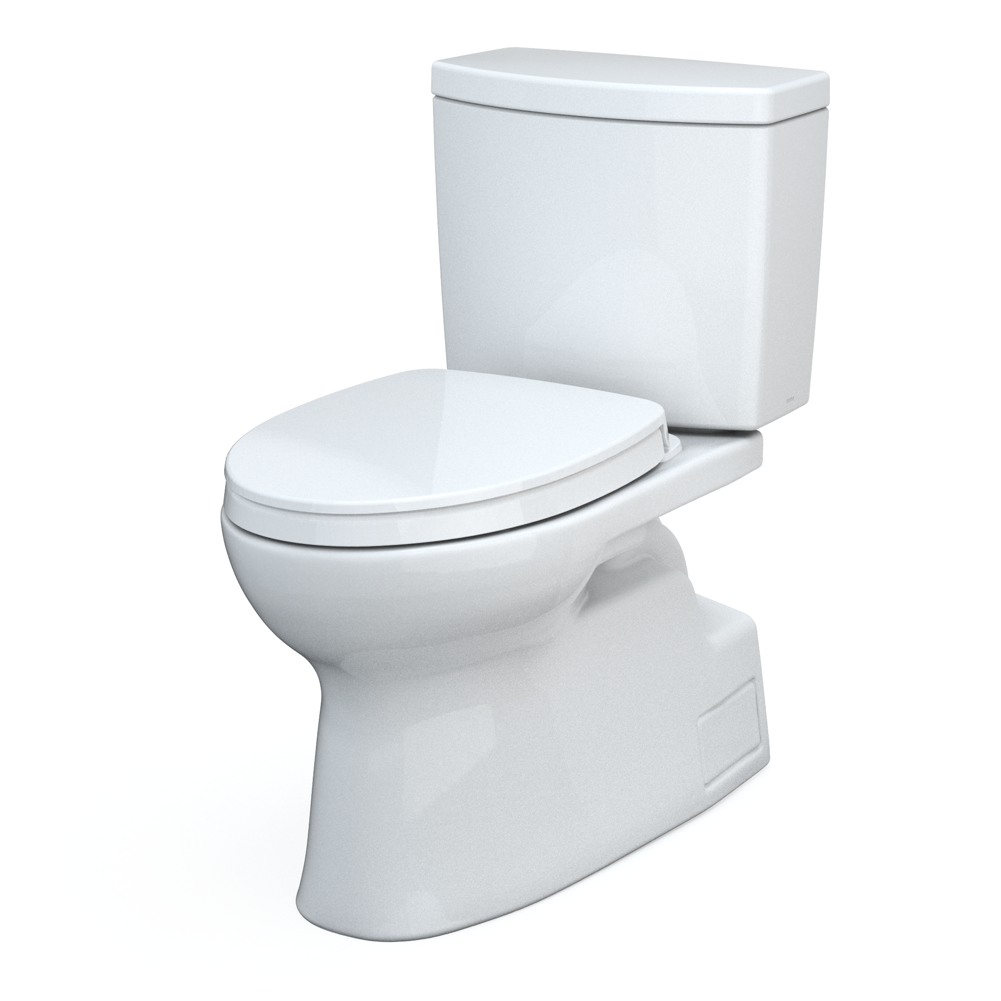 TOTO MS474124CUFG#01 Vespin Ii 1G Two-Piece Elongated 1.0 Gpf Universal Height Toilet With Cefiontect And Ss124 Softclose Seat - Cotton White