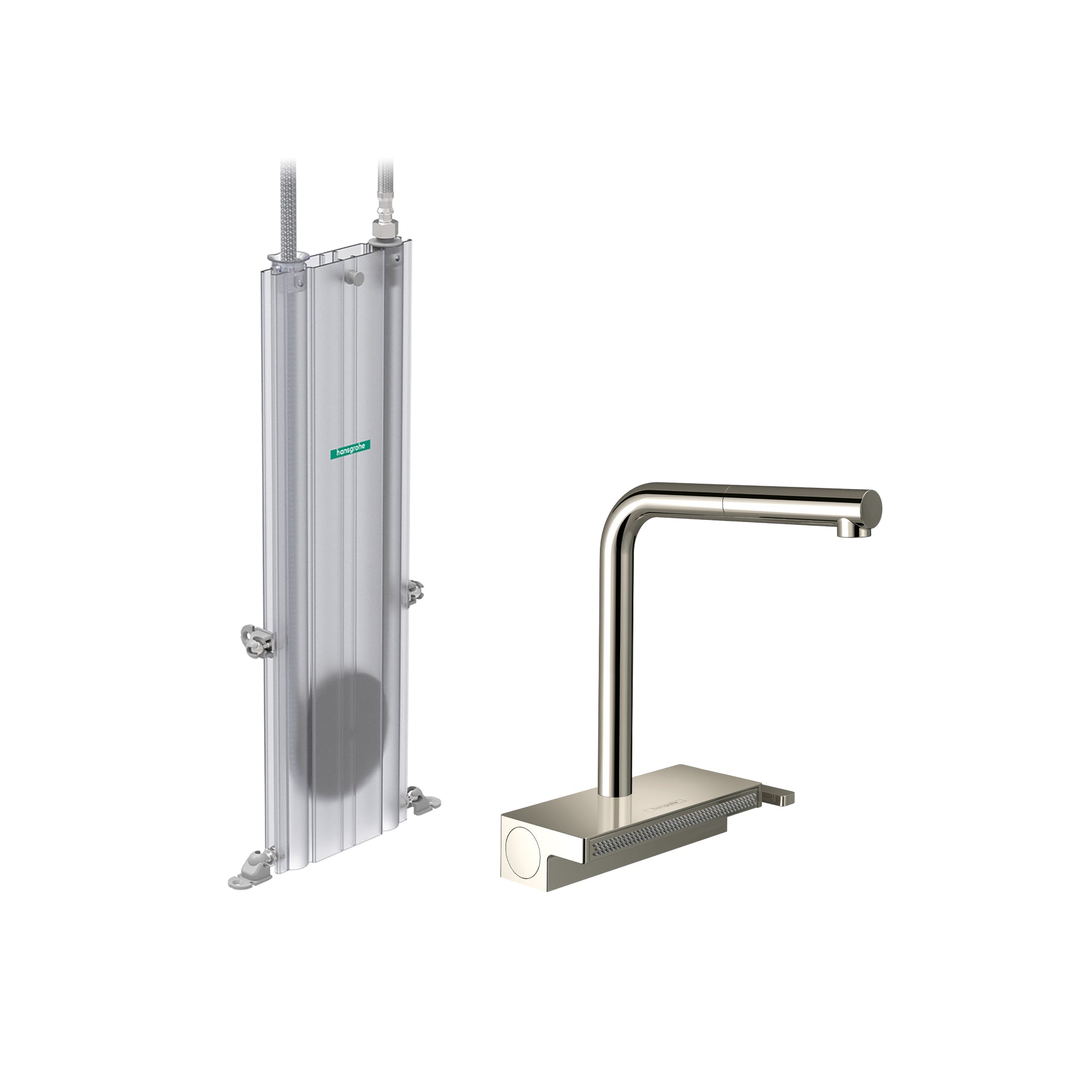 HANSGROHE 73830831 Aquno Select Kitchen Faucet, 2-Spray Pull-Out with sBox, 1.75 GPM - Polished Nickel