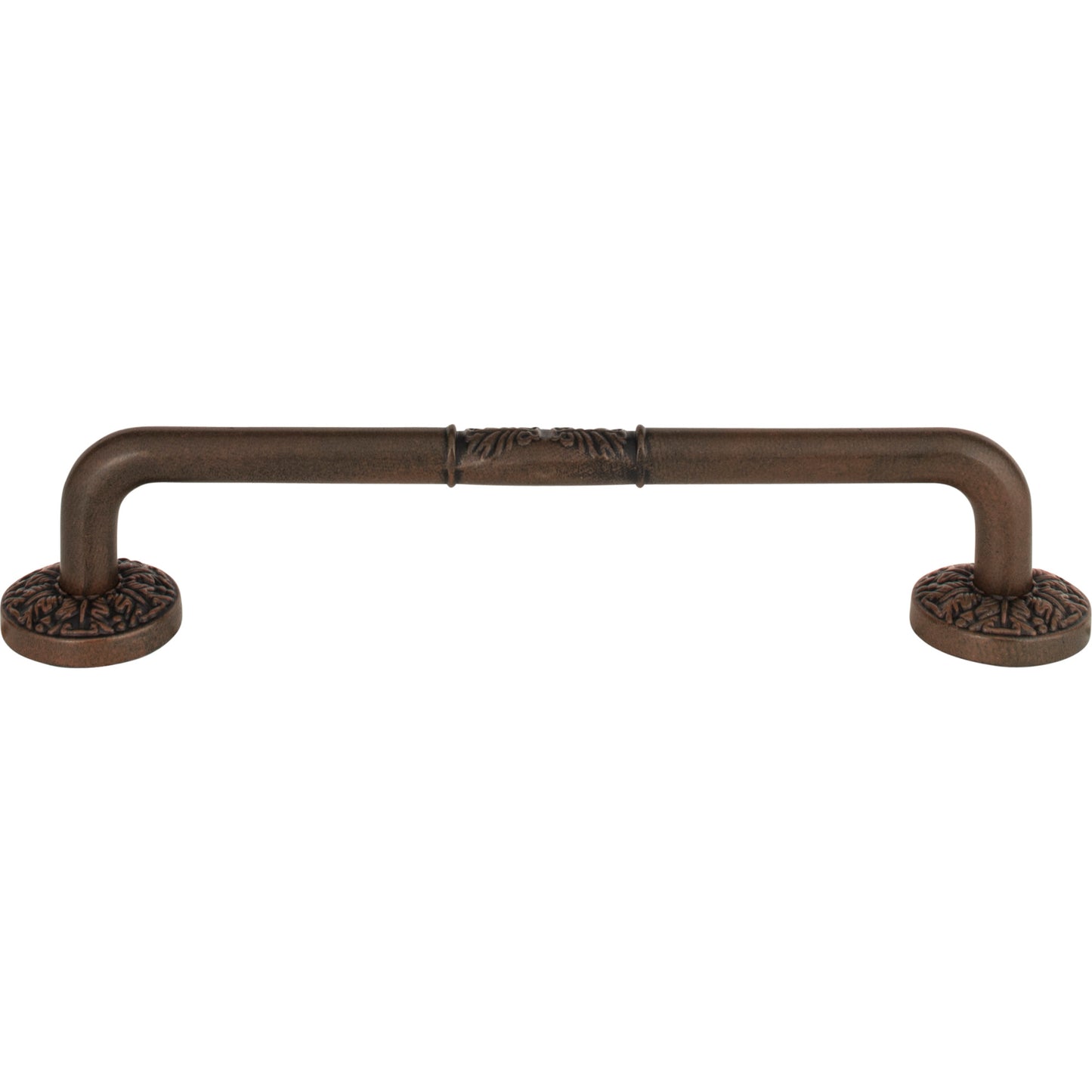 ATLAS 277-R Hammered Medallion 5" Center to Center Bar Pull , Rust