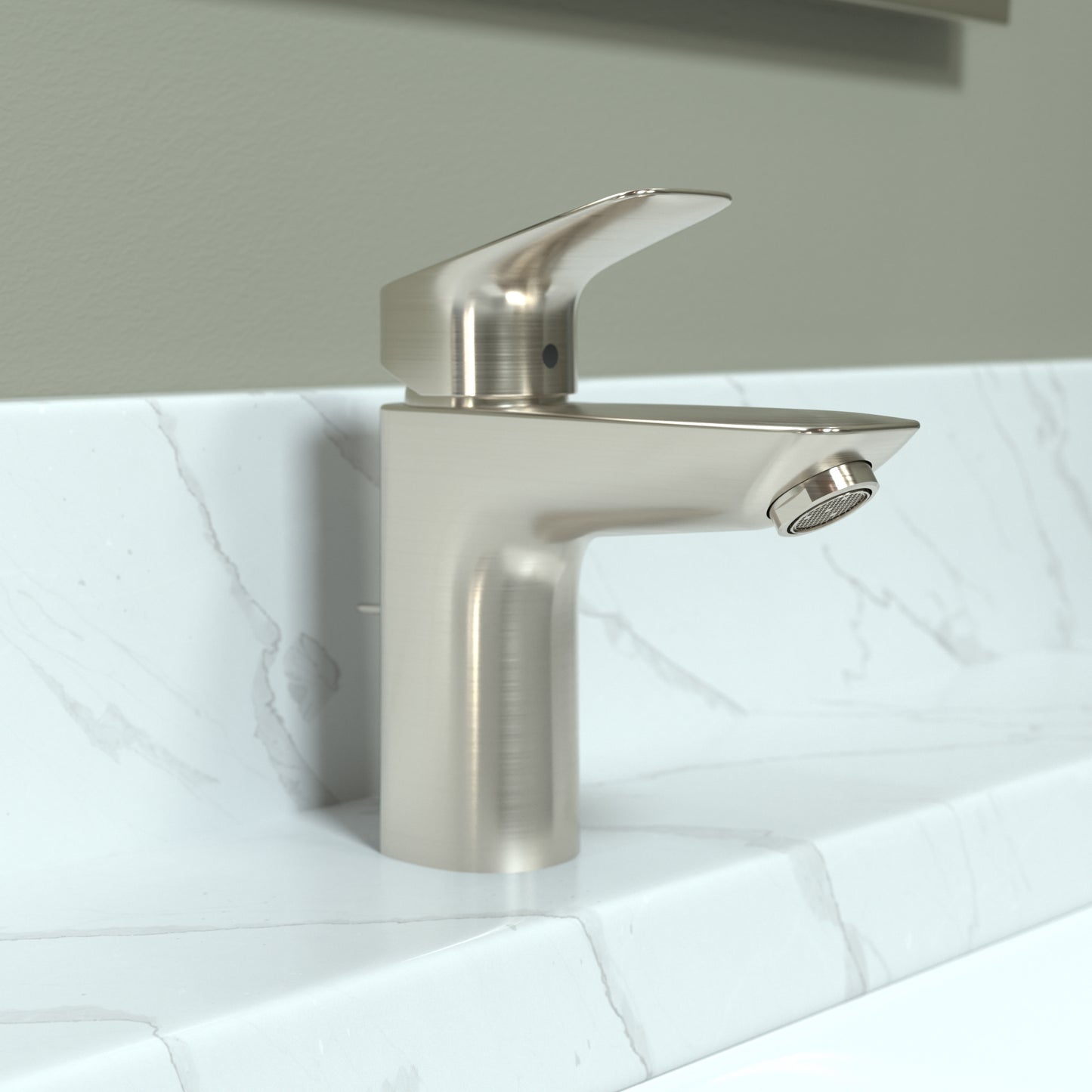 HANSGROHE 71100821 Logis Single-Hole Faucet 100 with Pop-Up Drain, 1.2 GPM - Brushed Nickel
