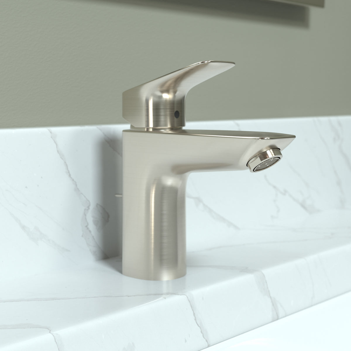 HANSGROHE 71100821 Logis Single-Hole Faucet 100 with Pop-Up Drain, 1.2 GPM - Brushed Nickel