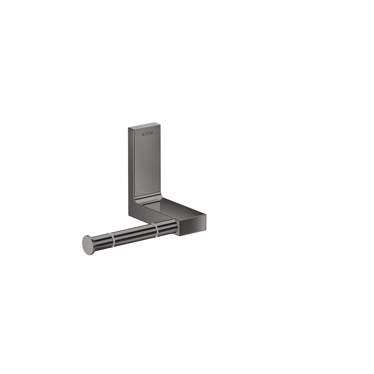 AXOR 42656330 Universal Rectangular Toilet Paper Holder - Polished Black Chrome