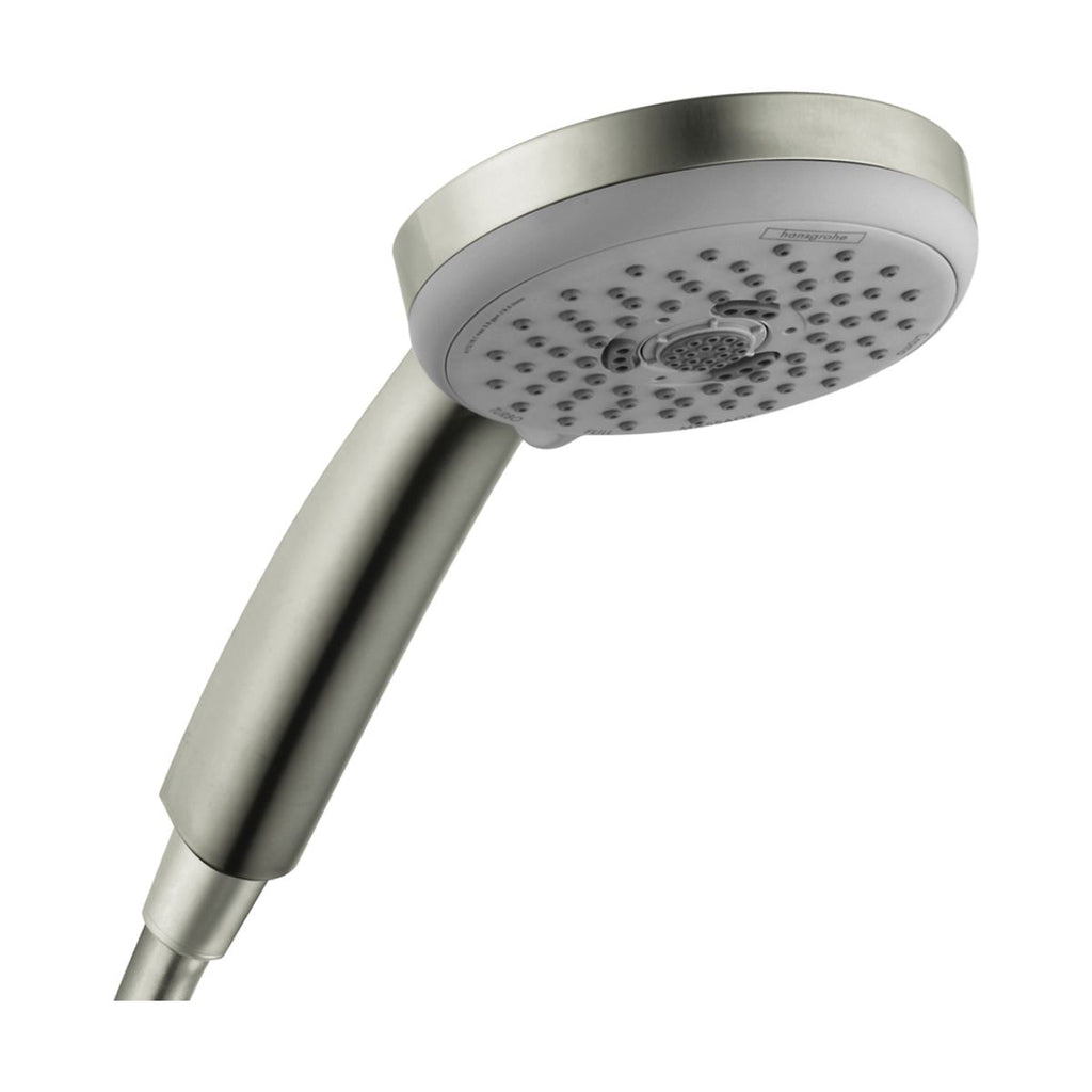 HANSGROHE 04073820 Croma 100 Handshower E 3-Jet, 2.5 GPM - Brushed Nickel