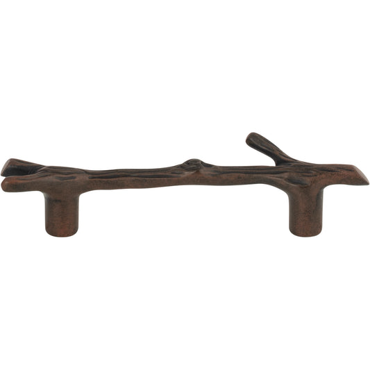 ATLAS 2106-R Twig 3" Center to Center Novelty Pull - Rust