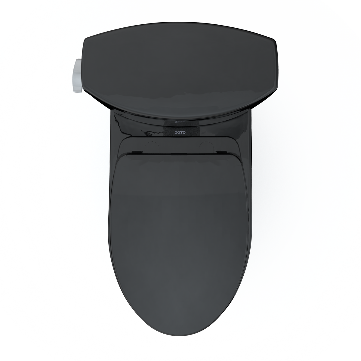 TOTO MS474124CEF#51 Vespin Ii Two-Piece Elongated 1.28 Gpf Universal Height Toilet With Ss124 Softclose Seat - Ebony