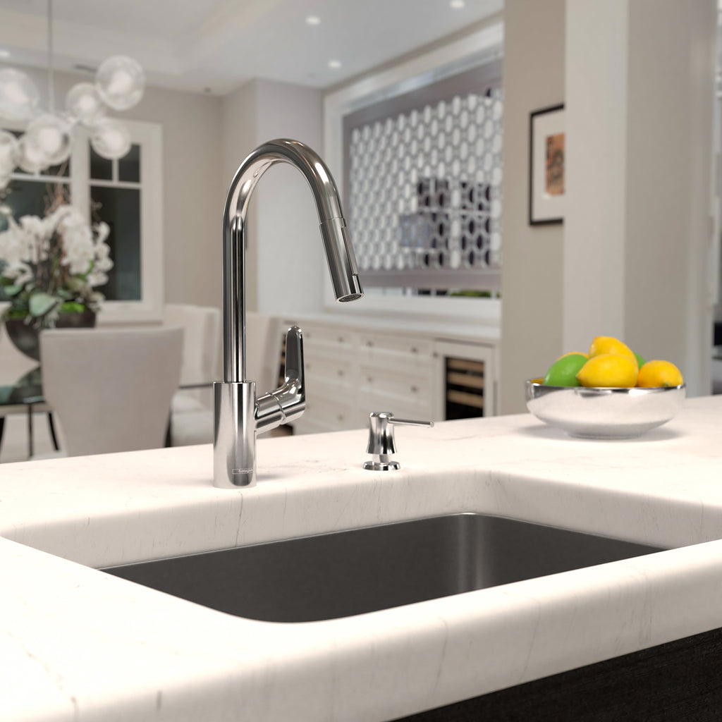 HANSGROHE 04505000 Focus HighArc Kitchen Faucet, 2-Spray Pull-Down, 1.75 GPM - Chrome