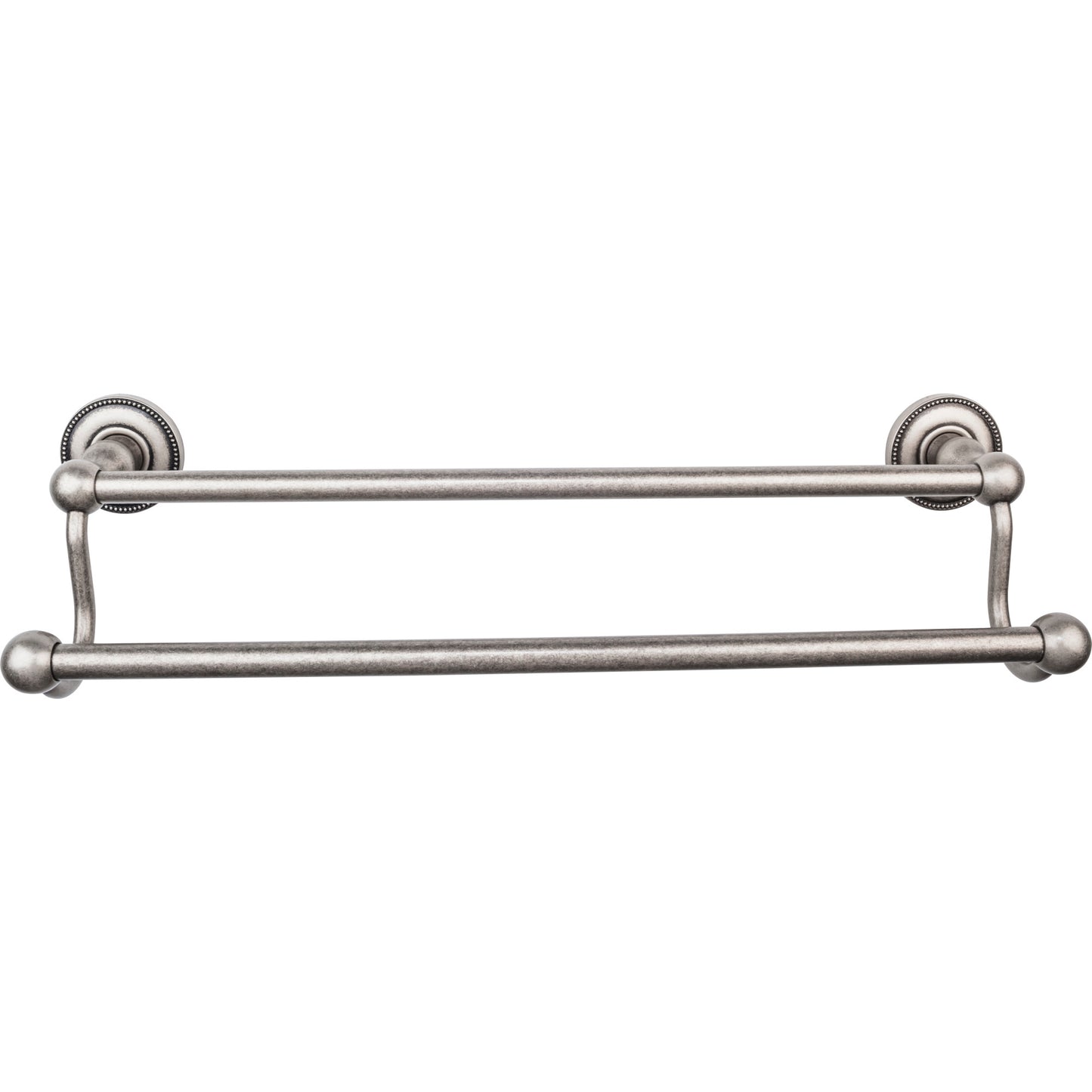 TOP KNOBS ED7APA TOP BATH (R) Edwardian Bath Double 20 1/2" Wall Mounted Towel Bar - Antique Pewter