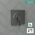HANSGROHE 15724341 Ecostat Square Pressure Balance Trim - Brushed Black Chrome