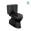 TOTO MS474124CEF#51 Vespin Ii Two-Piece Elongated 1.28 Gpf Universal Height Toilet With Ss124 Softclose Seat - Ebony