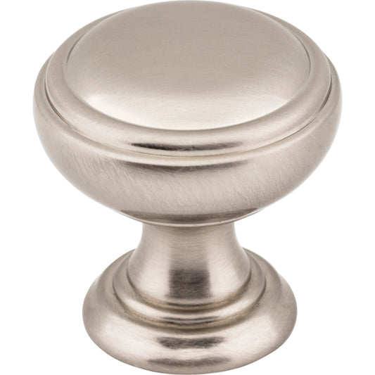 JEFFREY ALEXANDER 658SN Tiffany 1-1/4" Diameter Mushroom Knob - Satin Nickel