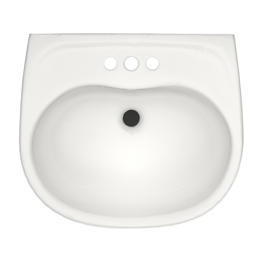 TOTO LHT241.4G#11 Supreme Oval Wall-Mount Bathroom Sink With Cefiontect And Shroud For 4 Inch Center Faucets - Colonial White