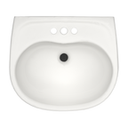 TOTO LHT241.4G#11 Supreme Oval Wall-Mount Bathroom Sink With Cefiontect And Shroud For 4 Inch Center Faucets - Colonial White