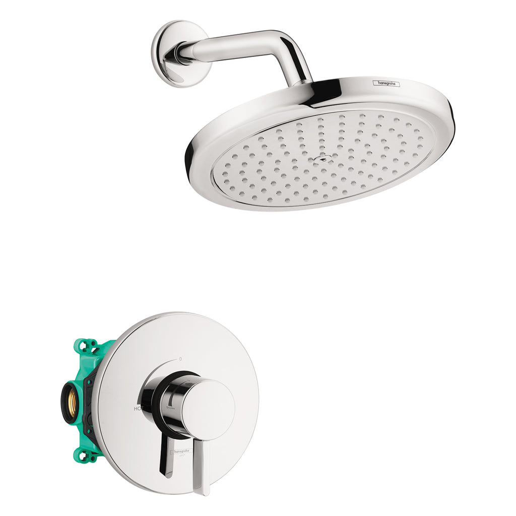 HANSGROHE 04909000 Croma Pressure Balance Shower Set with Rough, 2.0 GPM - Chrome