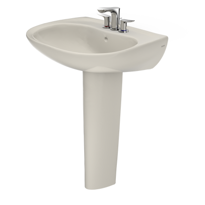 TOTO LPT242.4G#12 Prominence Oval Basin Pedestal Bathroom Sink With Cefiontect For 4 Inch Center Faucets - Sedona Beige