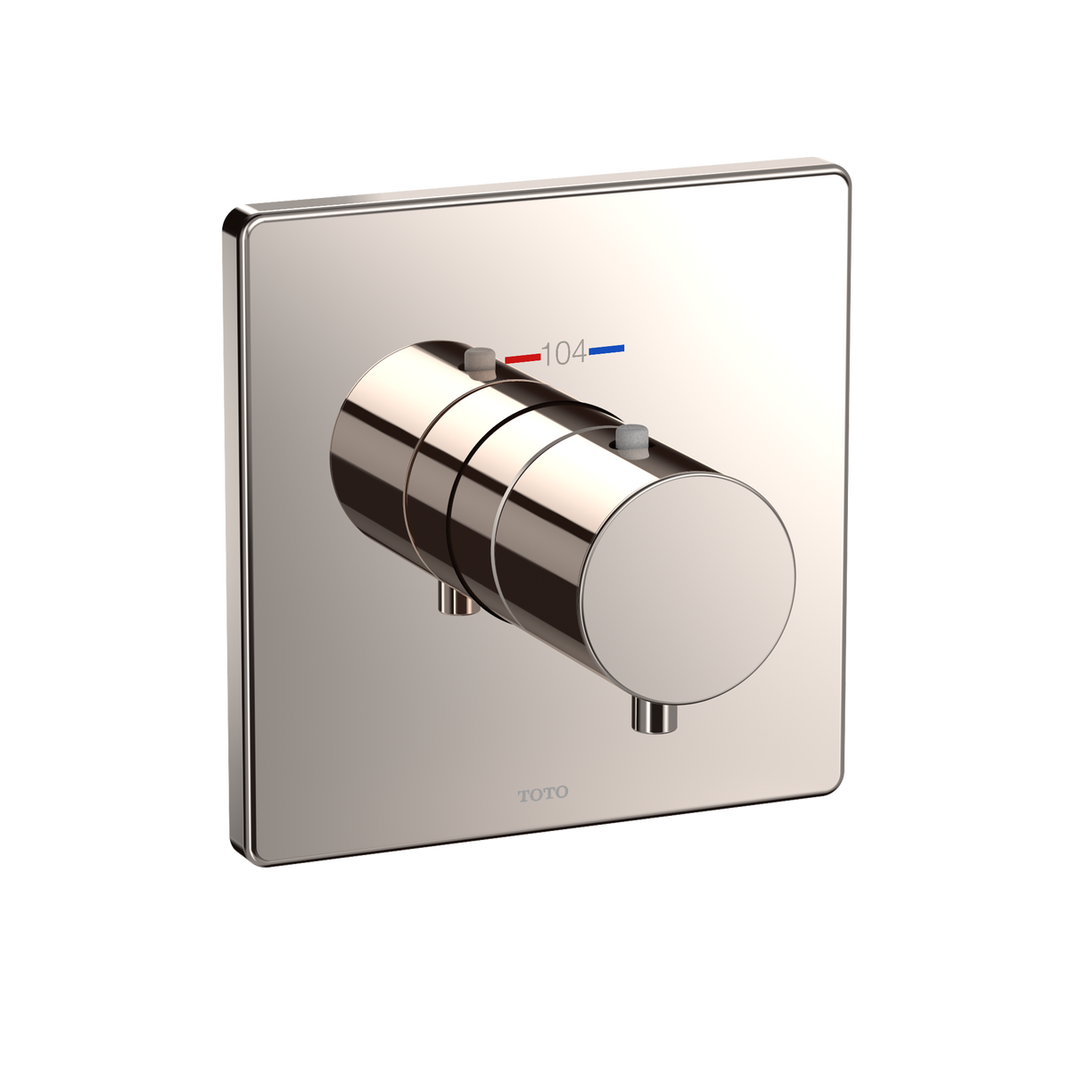 TOTO TBV02401U#PN Square Thermostatic Mixing Valve Shower Trim - Polished Nickel