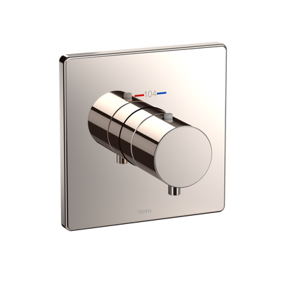 TOTO TBV02401U#PN Square Thermostatic Mixing Valve Shower Trim - Polished Nickel