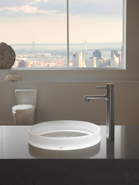 TOTO LLT150#61 Luminist Round Vessel Bathroom Sink - Frosted White