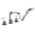 AXOR 39462001 Citterio 4-Hole Roman Tub Set Trim with Lever Handles and 1.75 GPM Handshower - Chrome