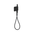 AXOR 49626671 Citterio C Handshower Holder Softsquare with Outlet 5"x5" with Handshower and Textile Hose, 2.5 GPM - Matte Black