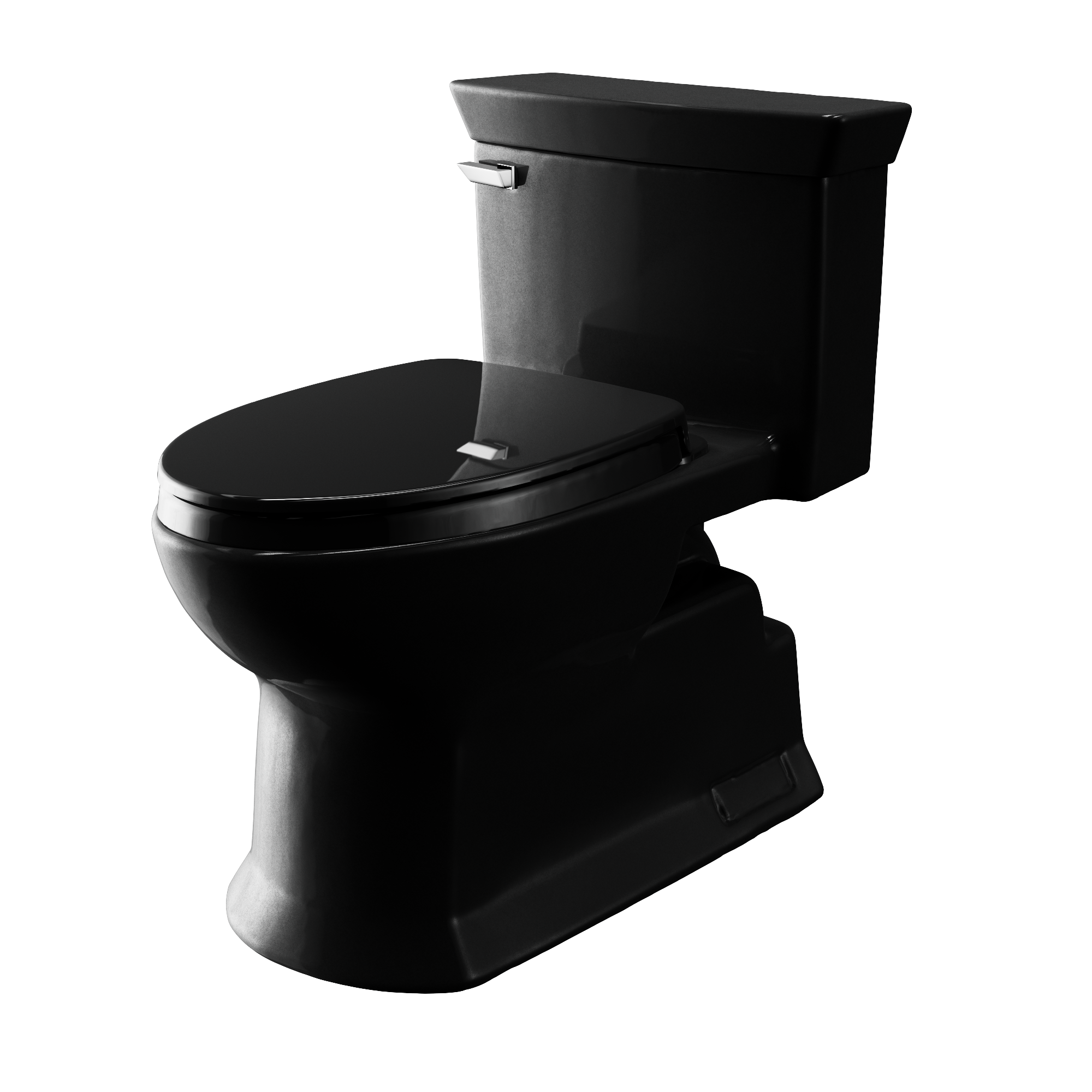TOTO MS964124CEF#51 Soiree One Piece Elongated 1.28 Gpf Universal Height Skirted Toilet - Ebony
