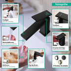 HANSGROHE 73002671 Tecturis E Single-Hole Faucet 80 with Pop-Up Drain, 1.2 GPM - Matte Black