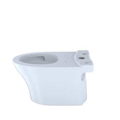 TOTO CT446CEFGN#01 Aquia Iv Elongated Universal Height Skirted Toilet Bowl With Cefiontect - Cotton White